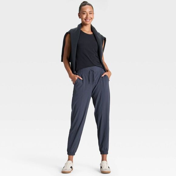 All In Motion - Women's Active Light Mid-Rise Joggers - All In Mot Navy Blue - Picture 3 of 4